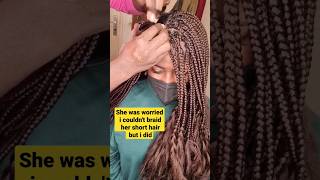 How to box braids with curls on super short hair braids shorts shortshairstyle 4chair [upl. by Darken]