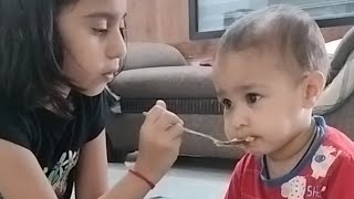 ammi ammi  yummy 😋🤤 aalo bhobi pubji cutebaby vlog [upl. by Yllatan]