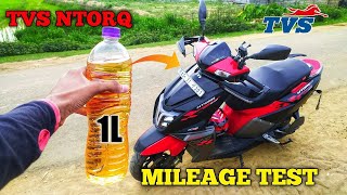 TVS NTORQ 125 RACE EDITION MILEAGE TEST IN ONE LITER  Kitna deti hai [upl. by Anelahs]