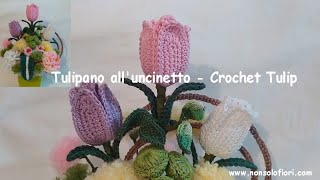 Tulipano alluncinetto  crochet tulip  Fiori alluncinetto  Crochet flowers [upl. by Entirb]