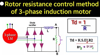 Rotor resistance control method of three phase induction motor speed control method of induction [upl. by Yesmar]