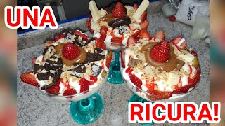 FRESAS CON CREMA FACIL Y EXQUISITAS 😱 receta fruta del ❤️ streetfood LeidyOpita [upl. by Lexy116]