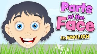 PARTS of the FACE  English for kids [upl. by Annazus]