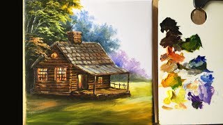 Painting The Basic House In Acrylics  Lesson 1 [upl. by Airetnuhs]