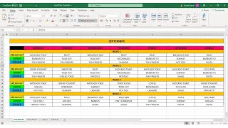 How To Create a Random Food Meal Planner in Microsoft Excel [upl. by Ylrebma]