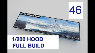 Trumpeter 1200 HMS Hood Full build with Pontos detail set Part 46 [upl. by Call596]