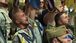 Traslado Cristo de la Buena Muerte por los legionarios  Málaga 290318 imágenes TVE [upl. by Ambrosius]