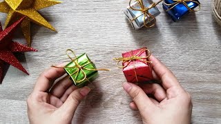 DIY Mini Gift Box Christmas Tree Ornament  Christmas Crafts Idea [upl. by Akiner]