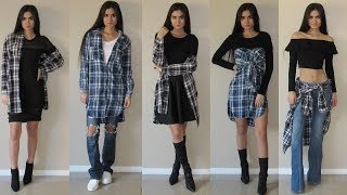 How to Style Flannel Shirt Dress [upl. by Nosittam]