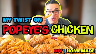 MY TWIST ON POPEYES FRIED CHICKEN RECIPE  COPYCAT RECIPE  DIY [upl. by Audley743]