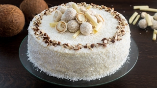 Almond Coconut Cake Raffaello cake Recipe [upl. by Reece]