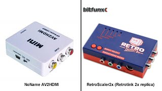 Comparison AV2HDMI vs RetroScaler2X via Composite [upl. by Anoed]