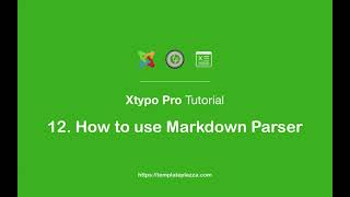 Xtypo Pro 12  How to use the Markdown Parser [upl. by Amiaj]