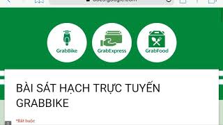 BÀI SÁT HẠCH TRỰC TUYẾN GRABBIKE [upl. by Bisset414]