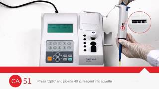 Coagulation Analyzer CA51 Operation [upl. by Aisa]