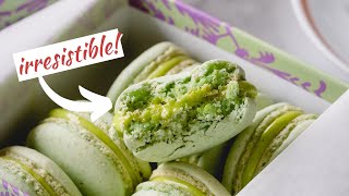 pistachio macarons [upl. by Dougall]