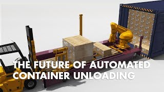 Automated Container Unloading  concept [upl. by Eyllom962]