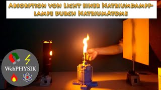 Diskrete Energieniveaus in Atomen  Absorption von Licht einer Natriumdampflampe [upl. by Khichabia]