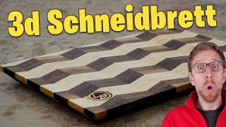 Schneidebrett selber bauen unglaublicher 3d Effekt [upl. by Aliuqehs311]