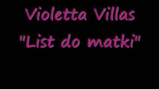 Violetta Villas quotList do Matkiquot  instrumental karaoke bez linii melodycznej [upl. by Eimmit]