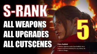 RE2 Remake Claire B Walkthrough SRANK ALL WEAPONSUPGRADES Part 5 G2 Boss Fight Lab 1 [upl. by Lletram153]