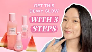 How To Get Dewy Skin With Only 3 Products  Glow Recipe [upl. by Aicela418]