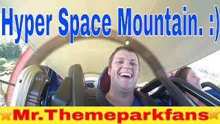 Hyper Space Mountain onride new exclusief Space Mountain ride Disneyland paris 2017 [upl. by Mallina]