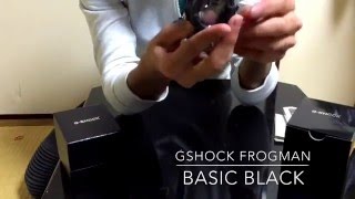 GShock GWF10001JF Basic Black Frogman unboxing  review [upl. by Melvin544]