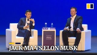 Faceoff between Jack Ma and Elon Musk on AI in Shanghai [upl. by Naneek]