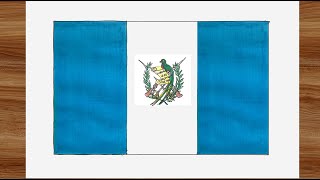 Como Dibujar La Bandera De Guatemala Paso a Paso  Drawing Guatemala Flag in 10 Minutes [upl. by Lemak]