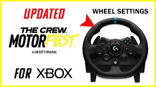 THE CREW MOTORFEST Logitech G923 Best Wheel Settings for Xbox  Realistic Feel [upl. by Angell]