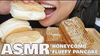 ASMR HONEYCOMB  FLUFFY PANCAKE EATING SOUNDS  SASASMR [upl. by Jerrome]