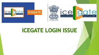 Icegate Login Issue [upl. by Ydnat]