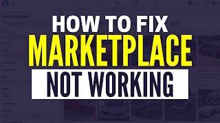 How To Fix Facebook Marketplace Isnt Available To You 2024 [upl. by Anthony]