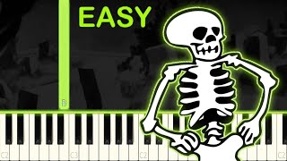 SPOOKY SCARY SKELETONS  EASY Piano Tutorial [upl. by Neerehs]