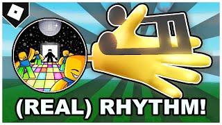 Slap Battles  FULL GUIDE How to ACTUALLY get RHYTHM GLOVE  quotTOTAL RHYTHMquot BADGE ROBLOX [upl. by Einahpit]