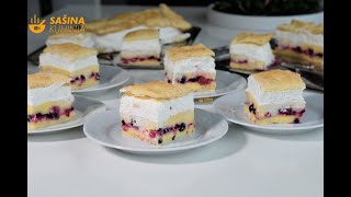 Kremšnite sa šumskim voćem recept krempita  Sašina kuhinja [upl. by Ernald370]