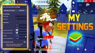 Bluestacks 5 NEW best headshot free fire settings 🎯 Keymapping  Custom HUD [upl. by Leuqer3]