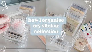 how I organise my sticker collection ✨ organise stationery with me calming [upl. by Diehl]