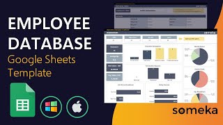 Employee Database Google Sheets Template  HR data spreadsheet [upl. by Hyacinthie]