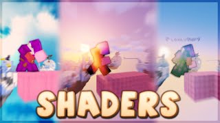 the BEST shaders to use  solo bedwars commentary [upl. by Ikik]