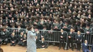 Bobover Rebbe Dances Mitzvah Tantz At His Granddaughters Wedding  9 Sivan 5783 [upl. by Balough]