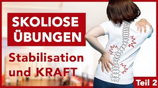 Effektive Skoliose Übungen für dein Training  Teil 2  Stabilisation und Kräftigung [upl. by Loralee]