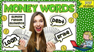 PALABRAS DE DINERO EN INGLÉS  MONEY WORDS  VOCABULARY  VOCABULARIO EN INGLÉS Y ESPAÑOL [upl. by Dannon515]