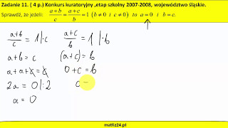 Wyrażenia algebraiczne w zadaniu z konkursu matematycznego MatFiz24PL [upl. by Goff]