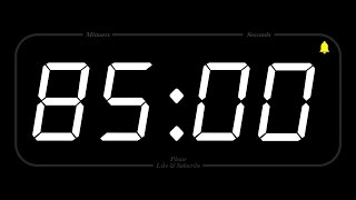 85 MINUTE  TIMER amp ALARM  1080p  COUNTDOWN [upl. by Cart933]