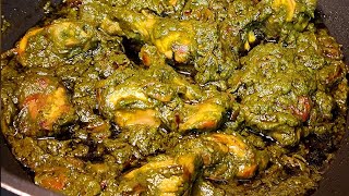 Saagwala meat with chicken ki recipe  palak saag chicken with spinach  tasty palak chicken recipe [upl. by Letisha947]