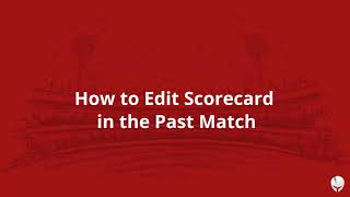 How to Edit Scorecard in the Past Match on CricHeroes [upl. by Rania]