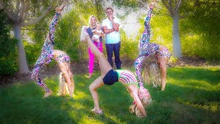 Professional Twin Gymnast Teach 6 Year Old Everleigh Insane Gymnastics [upl. by Oahc777]