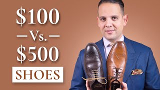 100 vs 500 Mens Dress Shoes  Hallmarks Quality Differences amp Cost Per Wear Cheap vs Expensive [upl. by Adala]